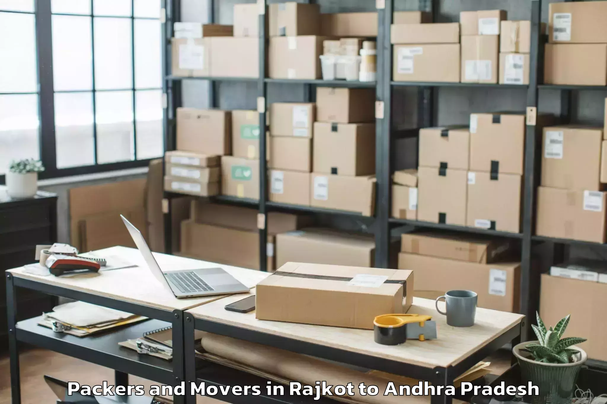 Professional Rajkot to Chirala Packers And Movers